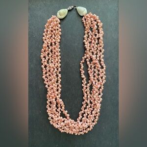 VTG Pink Pikake Turban Shell Necklace